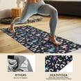 thumbnail image 4 of Blue Cartoon Unicorn Moon Rainbow Ice Cream Pattern Hot Yoga Mat Towel Non Slip for Hot Yoga - Quick-Drying Yoga Mat Cover with 4 Corner Pockets with Travel Bag - Hot Yoga Towel Non Slip 70"x26", 4 of 6