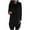 Black, variant on DAFPZW Women's Long Sleeve Tunic Tops for Leggings Fall Casual Crew Neck Loose Velvet Blouse Shirts with Pockets