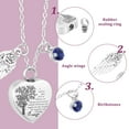 thumbnail image 3 of Evjurcn 6 Pcs Cremation Urn Necklace, Urn Necklace for Ashes Keepsake Cremation Jewelry Heart Crystal Cubic Urn Necklace Stainless Steel Urn Memorial Pendant for Women Men Loved Ones Pet, 3 of 8