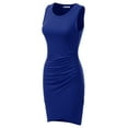 thumbnail image 2 of Doublju Women's Round Neckline Sleeveless Bodycon Midi Dress (S-3X), 2 of 4