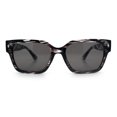 thumbnail image 6 of Mens Gentlemanly Urban Hipster Horn Rim Rectangle Plastic Sunglasses Slate Tortoise - Black, 6 of 8
