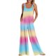 thumbnail image 1 of Gibobby Pantalones cortos Monos de mujer Verano Casual Suelto Sin mangas Patchwork Doble bolsillos Mono Estampado floral Boho Pierna ancha Babero en general(Rosa， M), 1 of 4