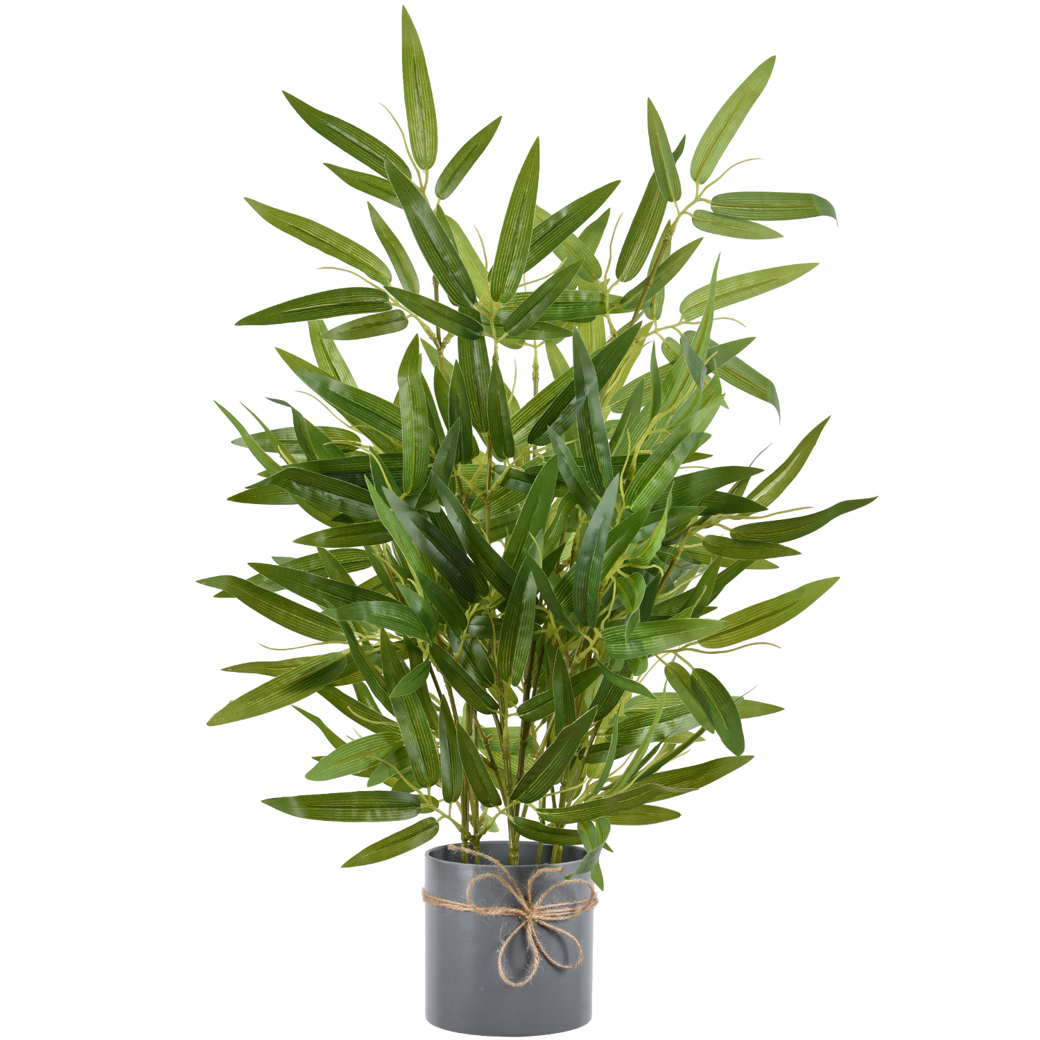 Artificial Plants Indoors in Pots, LONGRV Bamboo Plant, Green Fake