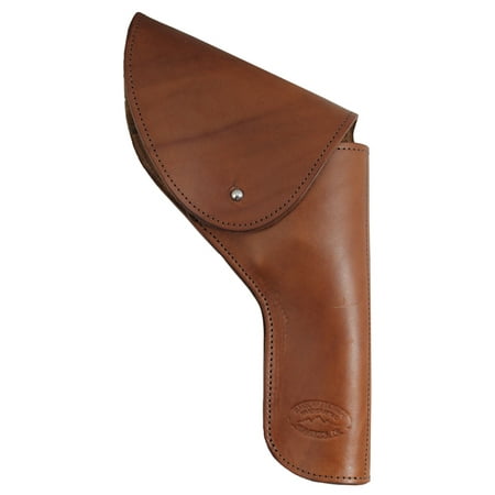 Barsony Right Brown Leather OWB Flap Holster Size 5 Colt Ruger S&W for 4