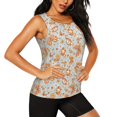 thumbnail image 2 of Lsque Retro Floral Butterfly Printed Workout Tank Tops for Women, Athletic Sports Tank Tops, Compression Sleeveless Dry Fit Shirts,Sleeveless Yoga Shirt-X-Large, 2 of 9