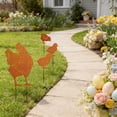 thumbnail image 6 of Garden Flower Pot Outdoor Courtyard Inserts Wrought Iron Silhouettes Decorative Easter Table Decor, 6 of 6