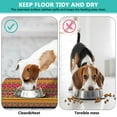 thumbnail image 4 of Boho Retro Floral Pet Feeding Mat-Absorbent Pet Placemat for Food and Water Bowl, with Waterproof Rubber Backing, Quick Dry Water Dispenser Mat for Dog and Cat (16"x24"), 4 of 7