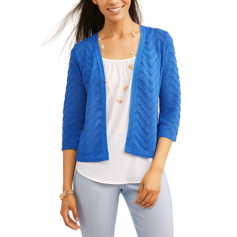 Time and Tru Women's Open Front Cardigan