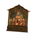 thumbnail image 4 of Bola de nieve navideña con caja musical, escena de Natividad iluminada, adorno de escritorio, decoración navideña para oficina, fiestas, hogar y Casa de ocho estrellas, 4 of 8