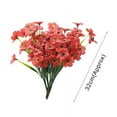 thumbnail image 6 of Morttic 8 Bundles Artificial Flowers Plastic Realistic Fake Orchid Plants Wedding Bridle Bouquet Indoor Outdoor Home Office Table Centerpieces Arrangements Decor, Orange, 6 of 7