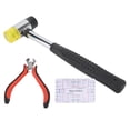 thumbnail image 3 of Juego de herramientas de reparación de guitarra martillo de traste de guitarra de doble cabeza resistente a golpes mango ergonómico regla de acción de cuerda calibre para bajo ANGGREK  Otros, 3 of 8