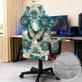 thumbnail image 3 of SCRAWLGOD Butterfly Bohemian Flower Blue Beige 4 PCS Gaming Chair Covers for Cats Breathable Rotating Gaming Chair Protector Computer Chair Seat Slipcovers with Armrest Covers, 3 of 7