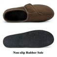 thumbnail image 5 of Diabetic Slippers Shoes for Men Arthritis Edema Adjustable Closure Memory Foam House Shoes, Brown 14, 5 of 7