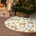 thumbnail image 5 of Xecao Cartoon Corgi Pattern Christmas Tree Skirt Holiday Part Decorations for Christmas Tree, Farmhouse Christmas Decor Xmas Holiday Home Party Decorations-48", 5 of 6