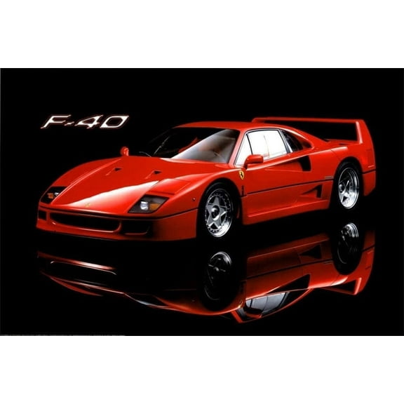 Ferrari F40 Sports Car Laminated Poster - 36.5" x 24.5"