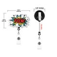 thumbnail image 4 of WIRESTER Set 2pcs Design Acrylic Key Card Holder Belt Clip Reel Id Badge Retractable - Bam! & Pow!, 4 of 6