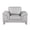 Light Gray, variant on Fashionable Leather Seat With Legs And Strong Wood Construction Versatile Reclining Chair Foam Padding Solid