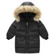 thumbnail image 3 of Chaqueta con capucha de algodón de felpa con capucha para niños, abrigo cortavientos, Chaqueta de algodón con cintura de felpa de longitud media para niños y niñas, 3 of 5