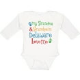 thumbnail image 3 of Inktastic Delaware Grandma Grandpa Love Me Boys or Girls Long Sleeve Baby Bodysuit, 3 of 5