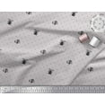 thumbnail image 2 of Soimoi Gray Rayon Fabric Gift Box & Bell Dots Print Sewing Fabric Yard 42 Inch Wide, 2 of 3