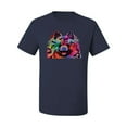thumbnail image 2 of Cute and Colorful Pomeranian Dog Animal Lover Men's Graphic T-Shirt, Navy, 2XL, 2 of 3