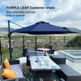 thumbnail image 4 of PURPLE LEAF 10 Ft Cantilever Umbrella Round Outdoor Patio Umbrella Large Offset Hanging Umbrella Aluminum Umbrella with 360°Rotation Adjustable Garden Pool Umbrella,Navy Blue, 4 of 14