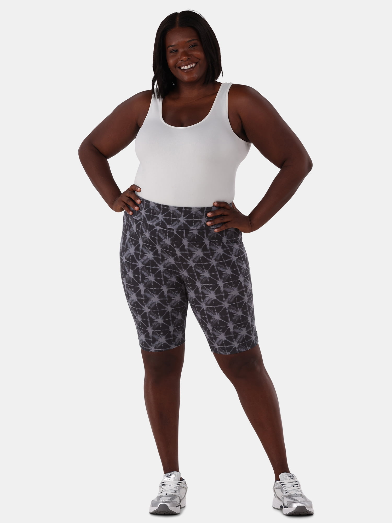Terra & Sky Women’s Plus Biker Shorts, 9" Inseam, Sizes 0X-4X