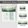 thumbnail image 6 of Nature Forest Printed Window Curtains Valances Rustic Foggy Watercolor Pine Trees Birds Rod Pocket Window Valance for Living Room Bathroom Bedroom Kitchen 54 by 18 in, 1 Panel, 6 of 6