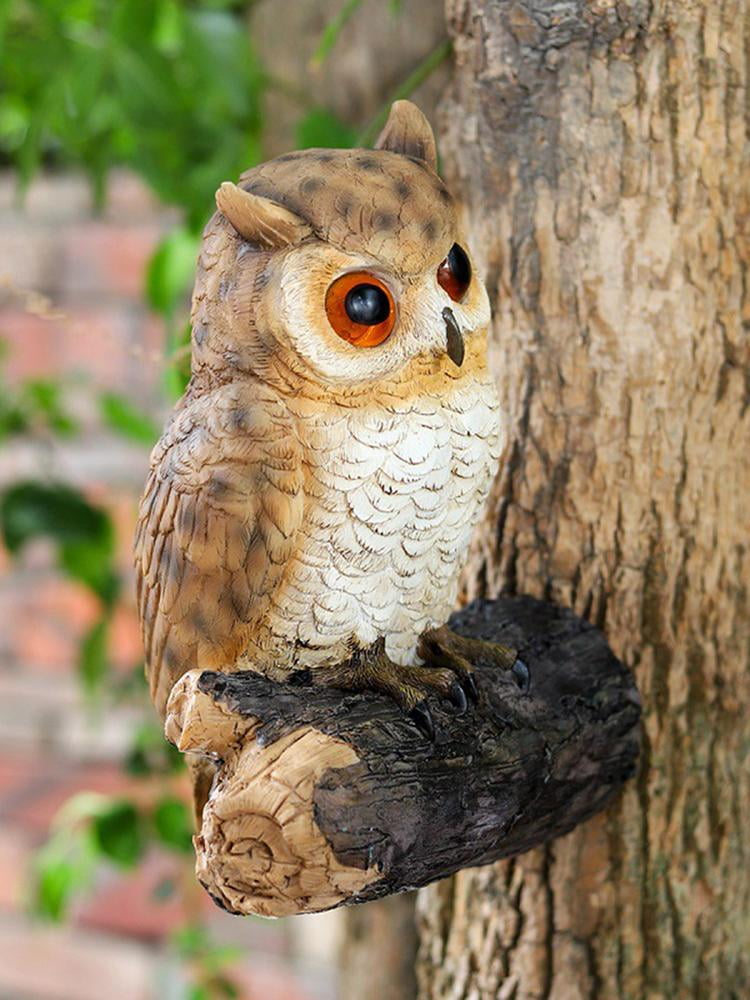 BESTHUA Owl Tree Hugger Owl Status Tree Sculpture Peeker Garden Animal Tree  Decorative Pendant Resin Crafts delightful 