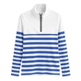 thumbnail image 3 of LIaqionyy Womens Tops Long Sleeve Shirts Quarter Zip Collared Pullover V Neck Casual Fall Business Clothes, 3 of 5