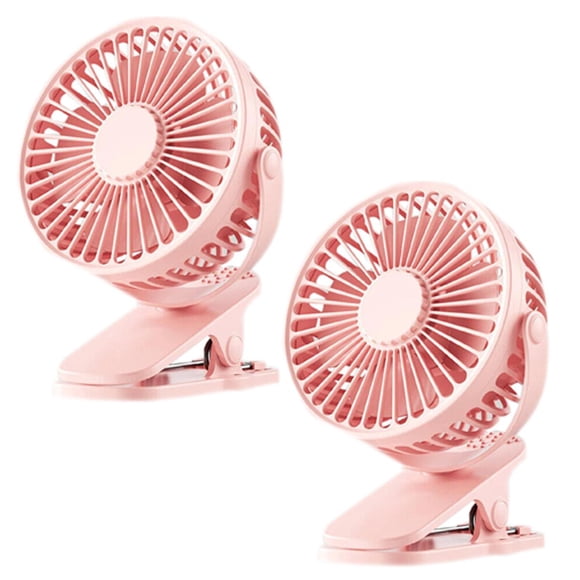 Mini Ventiladores Portatiles MiniBreezePink 2Pzas 4"Ø Rosa USB 5V 3 Velocidades Ventiladores de Escritorio. VentDepot MXZEP-002