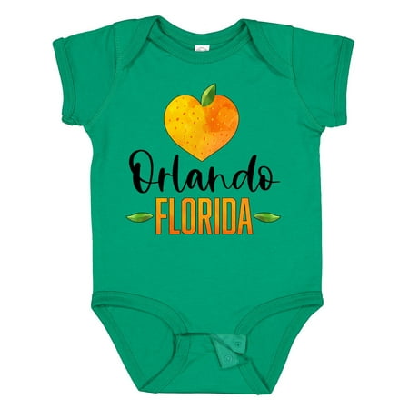 

Inktastic Orlando Florida Orange in Heart Gift Baby Boy or Baby Girl Bodysuit