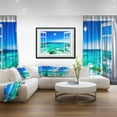 thumbnail image 3 of Designart ' Open Window to Wavy Ocean ' Extra Large Seashore Framed Canvas Art, 3 of 3