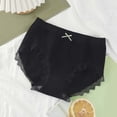 thumbnail image 3 of yunLCZ Women's Cotton Underwear High Waist Women Underwear Bow Tie Bikini Panties Lace Low Waist Rise Hipster Cotton Breathable Panties Stretch Cool Underwear for Women, 3 of 3
