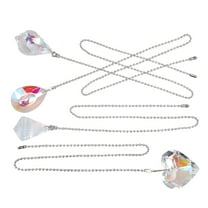 Raindrops 4 Pcs Beaded Fan Pull Chain Rearview Mirror Accessories Ceiling Chandelier Lights