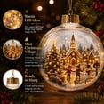 thumbnail image 2 of PLPPYFS Glowing Christmas Diorama Ornament, Light‑Up Mini Holiday Scene 3.54In, Christmas Hanging Diorama Ornament with Warm LED Light, Festive Keepsake for Tree, Mantel & Christmas Party Decor, 2 of 6