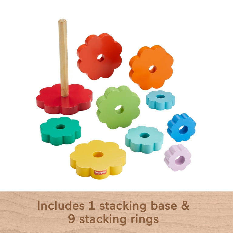 Fisher-Price Wooden Rainbow Ring Stacking Toy photo 5