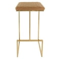 thumbnail image 7 of LeisureMod Quincy Stitched Leather Gold Metal Bar Stools - Modern, Comfortable, and Durable Bar Seating for Kitchen, Home Bar, and Dining Areas in Light Brown, 7 of 7