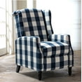 thumbnail image 1 of 14 Karat Home Celia Comfortable Manual Recliner with Wingback in Navy, 1 of 10
