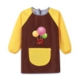 thumbnail image 3 of XIMIN Rain Coat Kids Art Overalls Kid's Apron Painting Supplies Long Sleeves Girls Coat with Pocket Crafting Fashionable for Little Boys and Girls (8-9 Years, B), 3 of 4