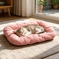 thumbnail image 4 of Soft Plush Pet Bed Mat for Dogs Cats Cozy Sleeping Pad Breathable Crate Kennel Cushion Small Medium Large Indoor Floor Mat(Pink-S), 4 of 6