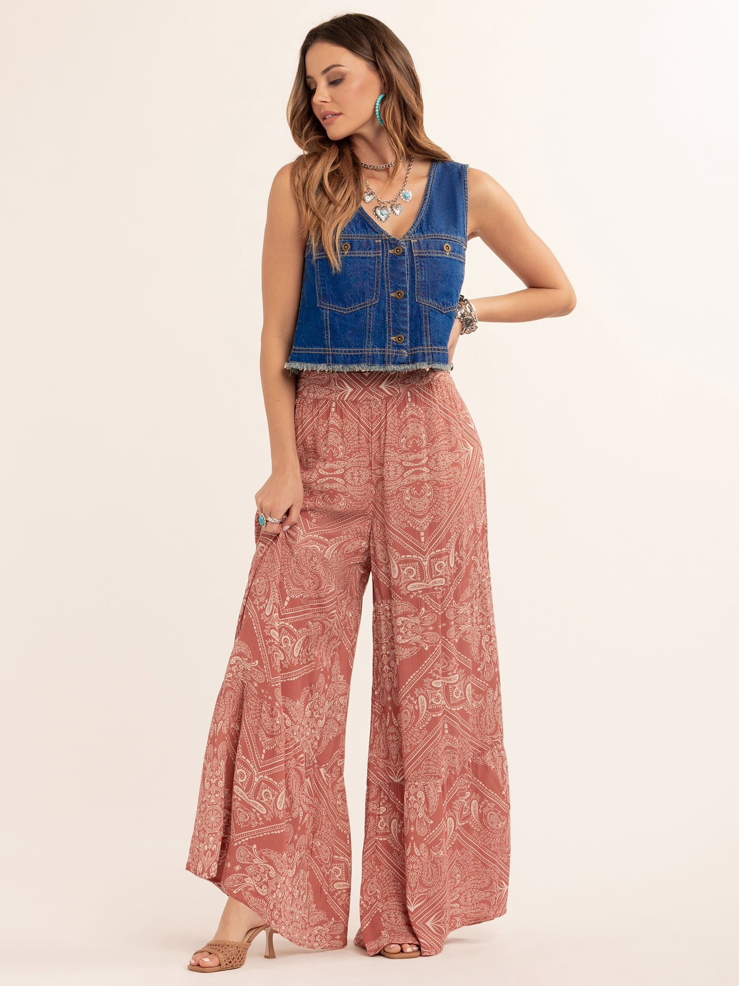 Jessica Simpson Women's Modena Wide Leg Pants, Sizes XS-XL