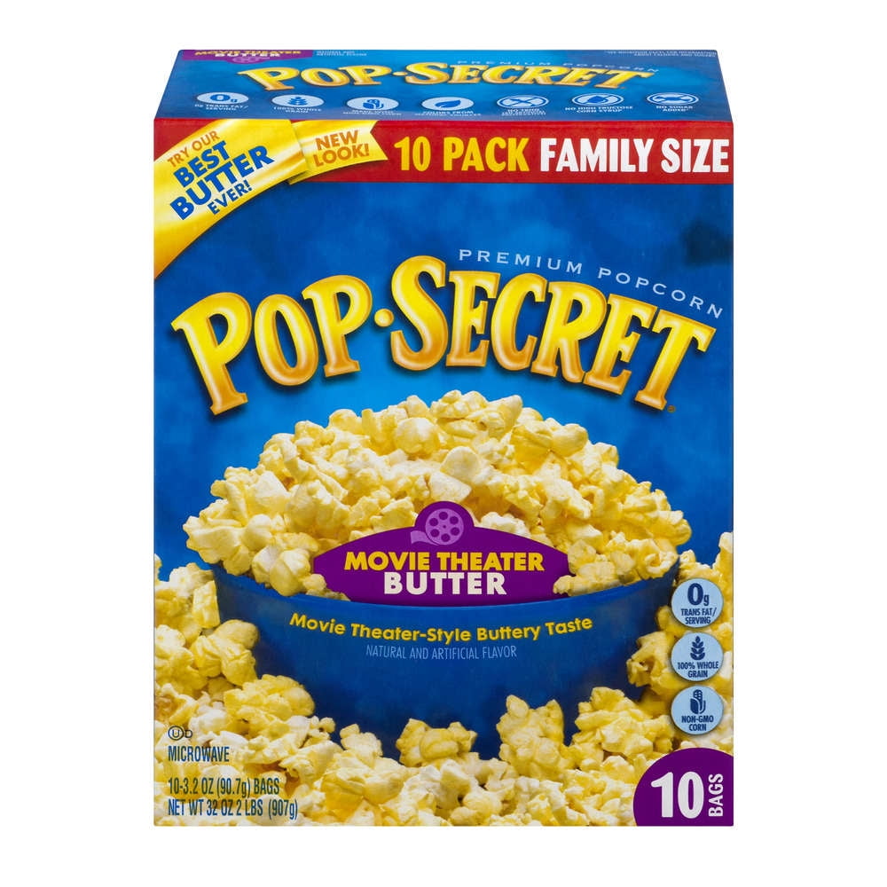 Pop Secret Movie Theater Butter Microwave Popcorn 3.2 Oz, 10 Bag