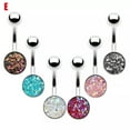 thumbnail image 6 of K-KED New Belly Button Rings Dangle Crystal Rhinestone Navel Bar Barbell Body Piercing-F4, 6 of 9