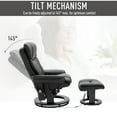 thumbnail image 4 of Massage Sofa Recliner Chair with Footrest, 10 Vibration Points, Faux Leather,, 4 of 9