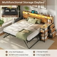 thumbnail image 3 of CalmOasis Charging Station 3 Storage Drawers Metal Daybeds, 3 of 9