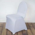 thumbnail image 2 of Efavormart 10 Pack White Spandex Fitted Banquet Chair Covers, Reusable Stretched Slip On Chair Covers, 2 of 8