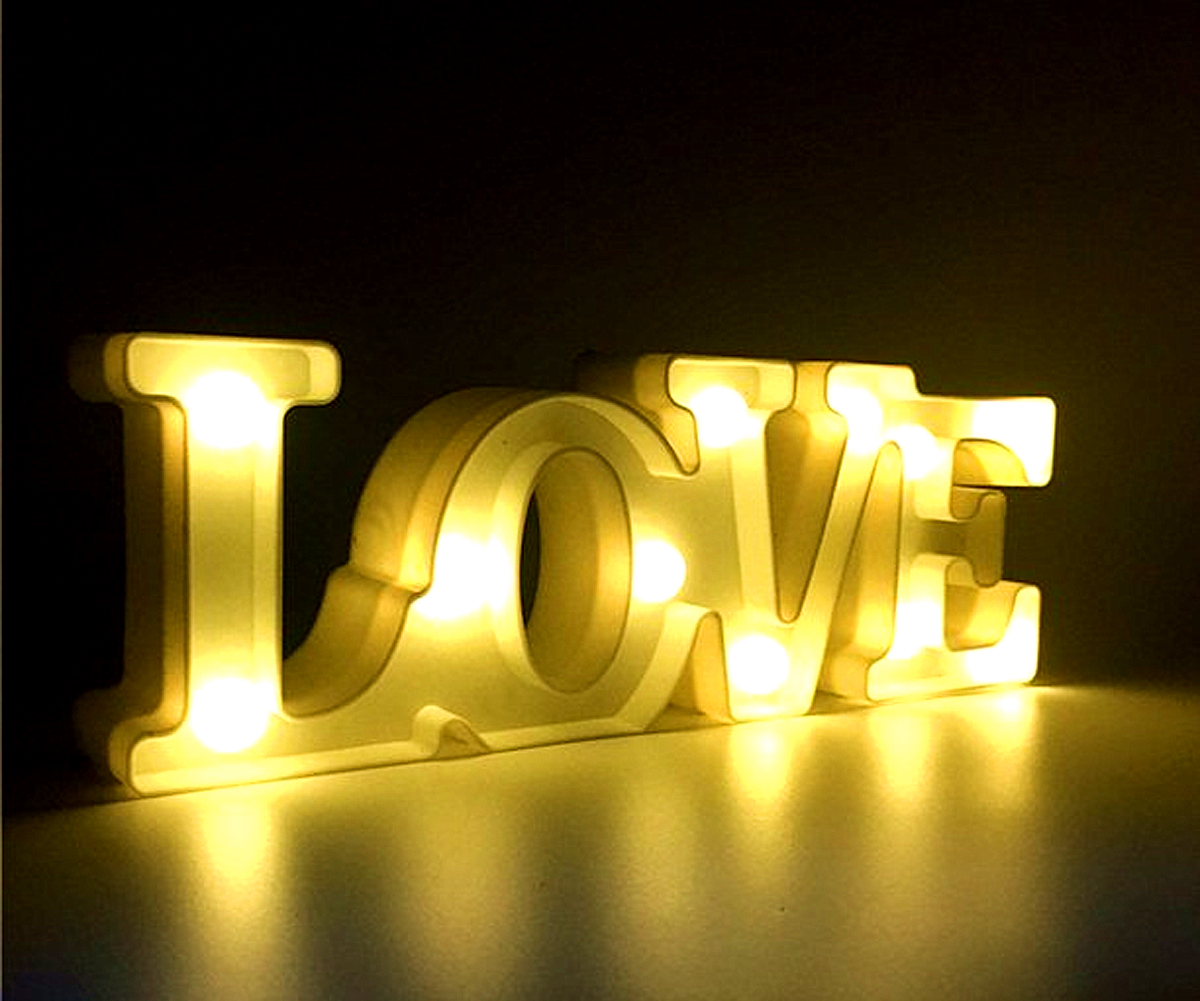 Love Sign Valentines Day Light Decorations Light up LED Letter Lights Sign Light Up Letters Sign for Night Light Wedding/Birthday Party - image 4 of 7