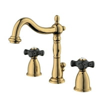 Kingston Brass KB1972PKX Duchess Widespread Bathroom Faucet with Brass Pop-Up, Polished Brass