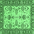 thumbnail image 1 of Ahgly Company Indoor Square Oriental Emerald Green Modern Area Rugs, 7' Square, 1 of 4